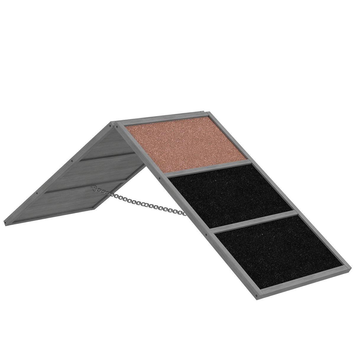 Dog agility ramp dog agility equipment A-frame non-slip surface 173 x 59 x 66 cm gray