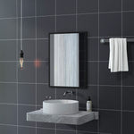 Miroir mural rectangulaire 80 x 60 cm, cadre en bois noir, idéal pour la salle de bain, salon ou chambre