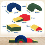 Module motricité bébé 5PCS parcours motricité bébé en mousse EVA pour enfants d'âge préscolaire, multicolore
