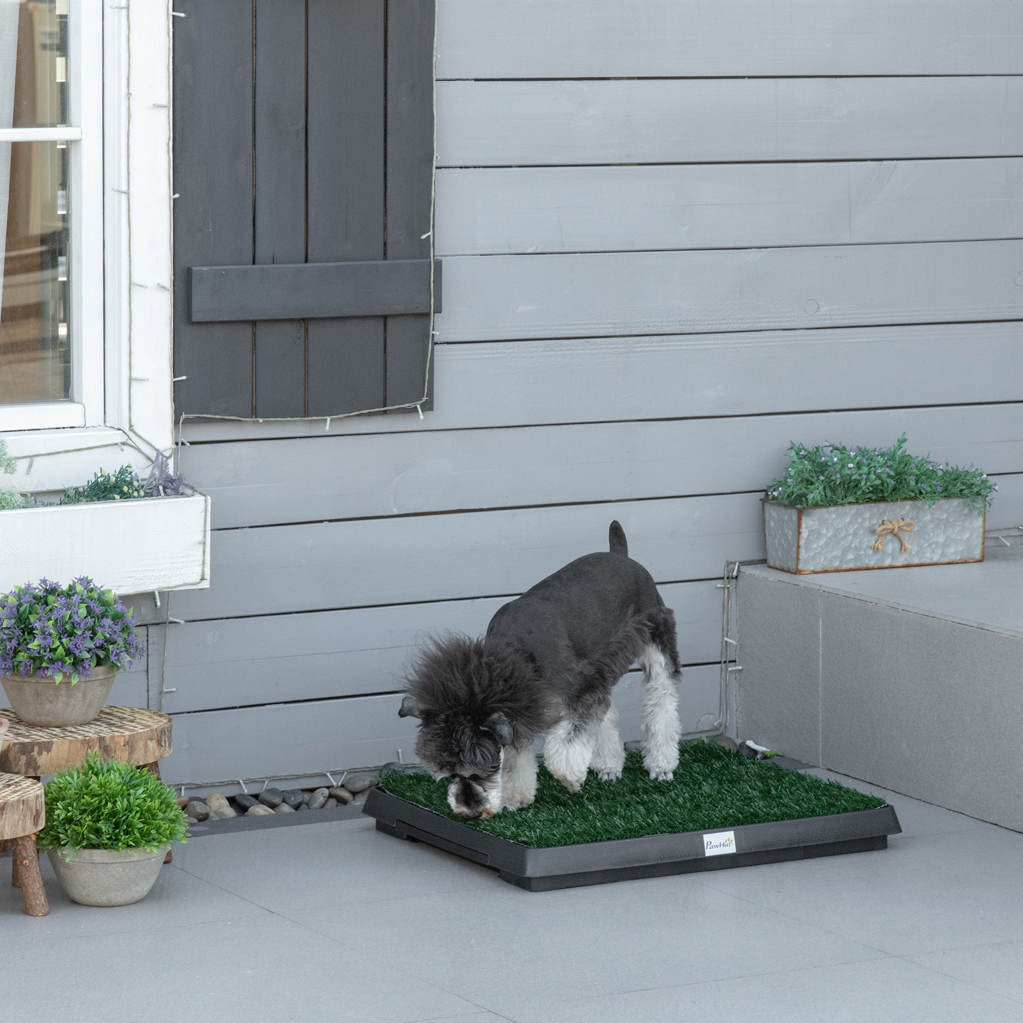 Dog Toilet, Synthetic Grass, Portable Grass Litter Trays, Waste Drawer, 63x51x6cm, Green