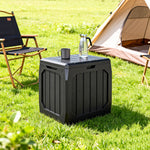 Coffre de rangement exterieur 121L, coffre de jardin avec poignées, conteneur étanche, 56 x 45 x 53 cm, noir