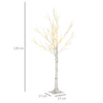 Arbre lumineux LED - décoration lumineuse blanc chaud - 72 LEDs - usage intérieur - 120 cm - décoration de noël chambre maison blanc