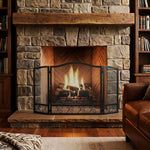 Pare Feu Cheminée Pliable 3 Panneaux, Pare-Étincelles Cheminée, Motif Floral, Métal, 107 x 60 cm, Noir-7
