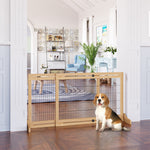Barriera di sicurezza per cani estensibile lunghezza regolabile 104-180 x 36 x 69 cm pino legno naturale