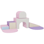 7PCS Module motricité bébé parcours motricité bébé en mousse EPE pour enfants d'âge préscolaire, multicolore