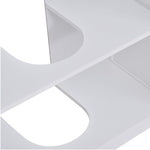 Meuble salle de bain sous lavabo - meuble sous-vasque - placard 2 portes avec étagère - dim. 60L x 30l x 60H cm - en bois gris blanc