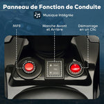Quad Électrique Enfant 6V, Voiture Électrique Enfants ATV, Musique et Phares LED, 18-56 Mois, 70x42x45cm, Noir