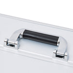 Mallette maquillage valise maquillage à 3 niveaux, boîte de cosmétiques avec clés, 36,5 x 24 x 29 cm, argent