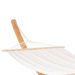Hamac de jardin avec support en bois hamac sur pied 1 personne 3,92L x 1,2l x 1,1H m coloris crème marron
