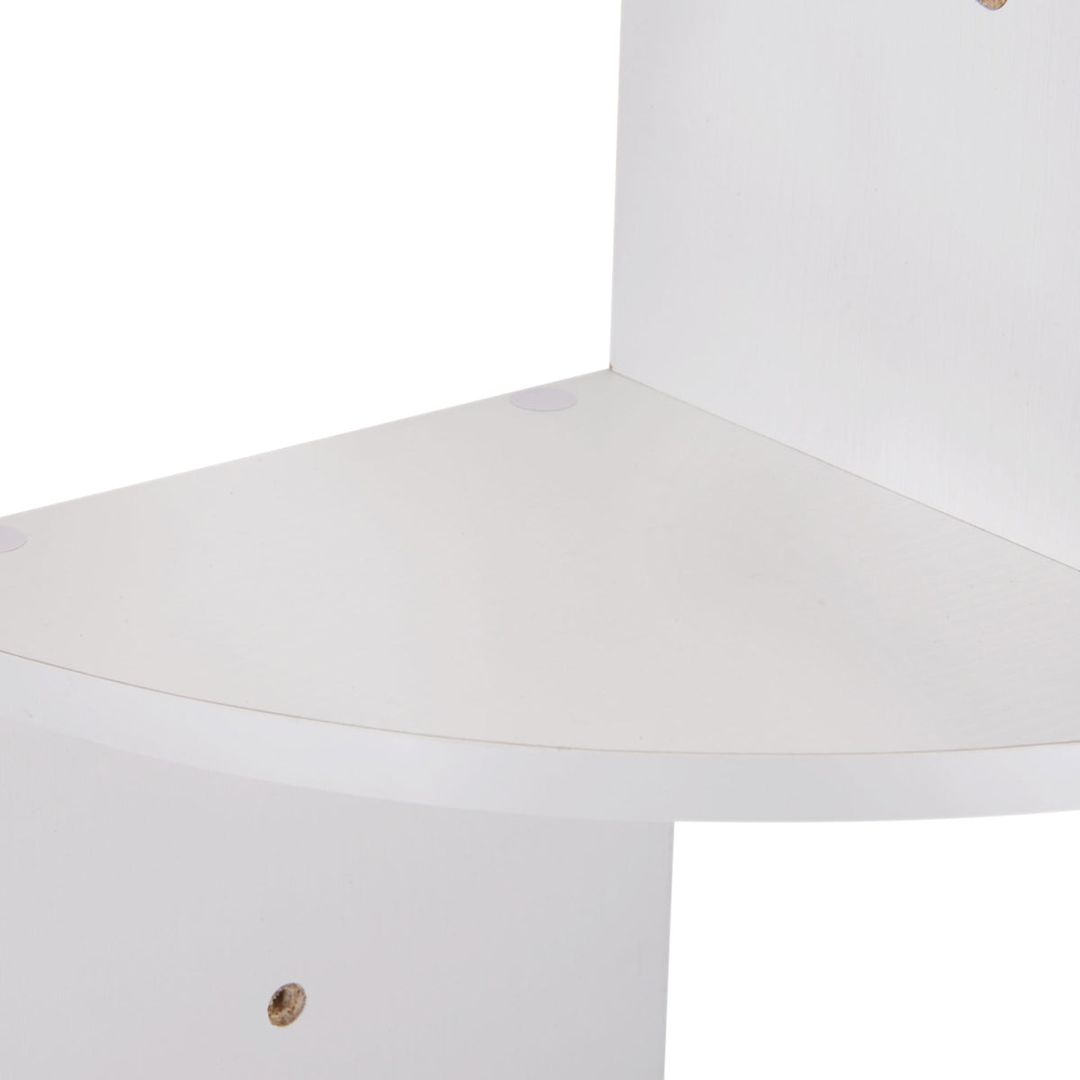 Étagère d'angle Murale de Rangement Forme Zigzag 20L x 20l x 126H cm 5 Niveaux Bois Blanche