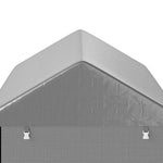 Capanno da giardino impermeabile con 2 scomparti, porta avvolgibile con cerniera, 120x179x165 cm, grigio chiaro