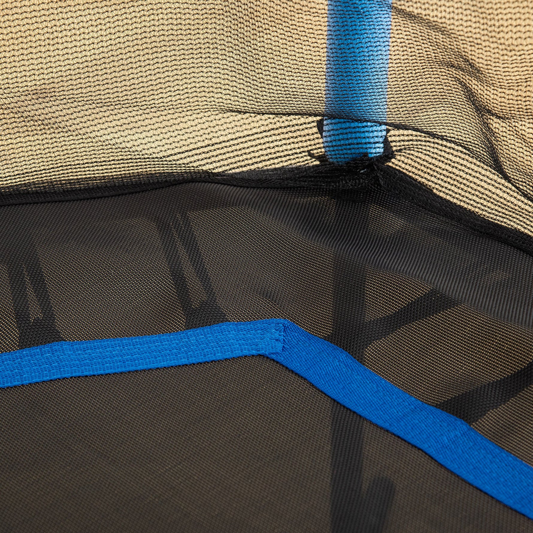 Trampoline pour enfant 1,22 x 1,11 x 1,9 m filet de sécurité porte zippée 6 poteaux rembourrés inclus bleu noir