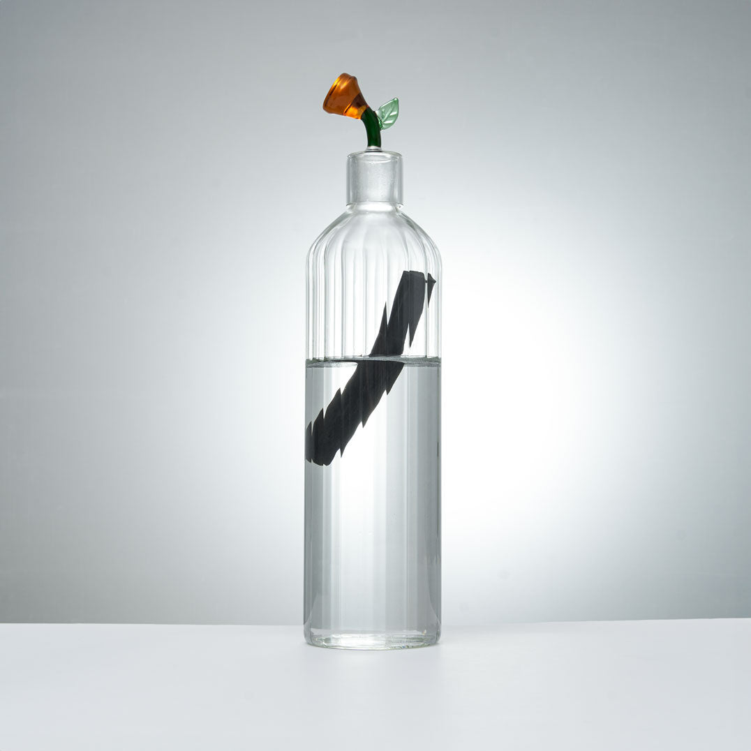 Carafe en verre Design + 1 Charbon de bambou français