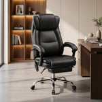 Fauteuil de bureau massant et chauffant chaise de bureau avec hauteur réglable dossier inclinable 67x72x111-119cm noir