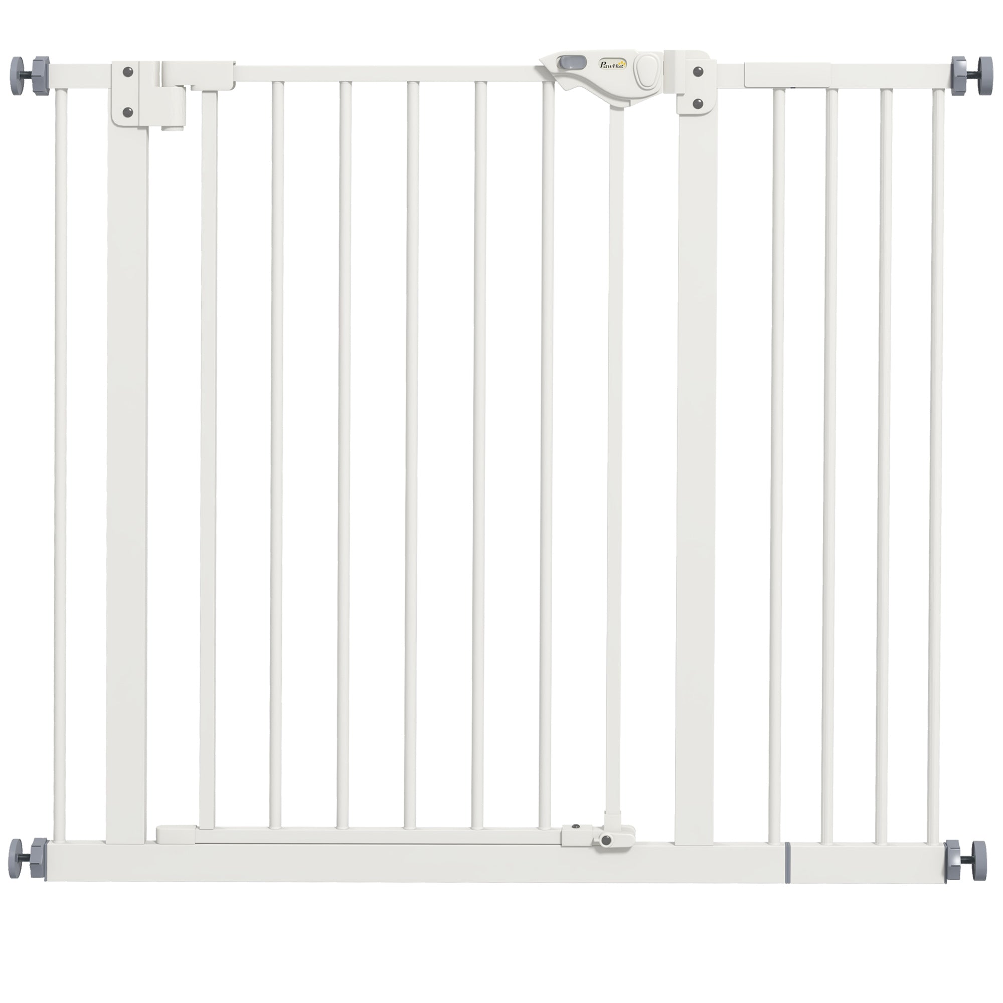 Barrière de sécurité animaux porte fermeture automatique système de double verrouillage sans perçage 1 extension blanc