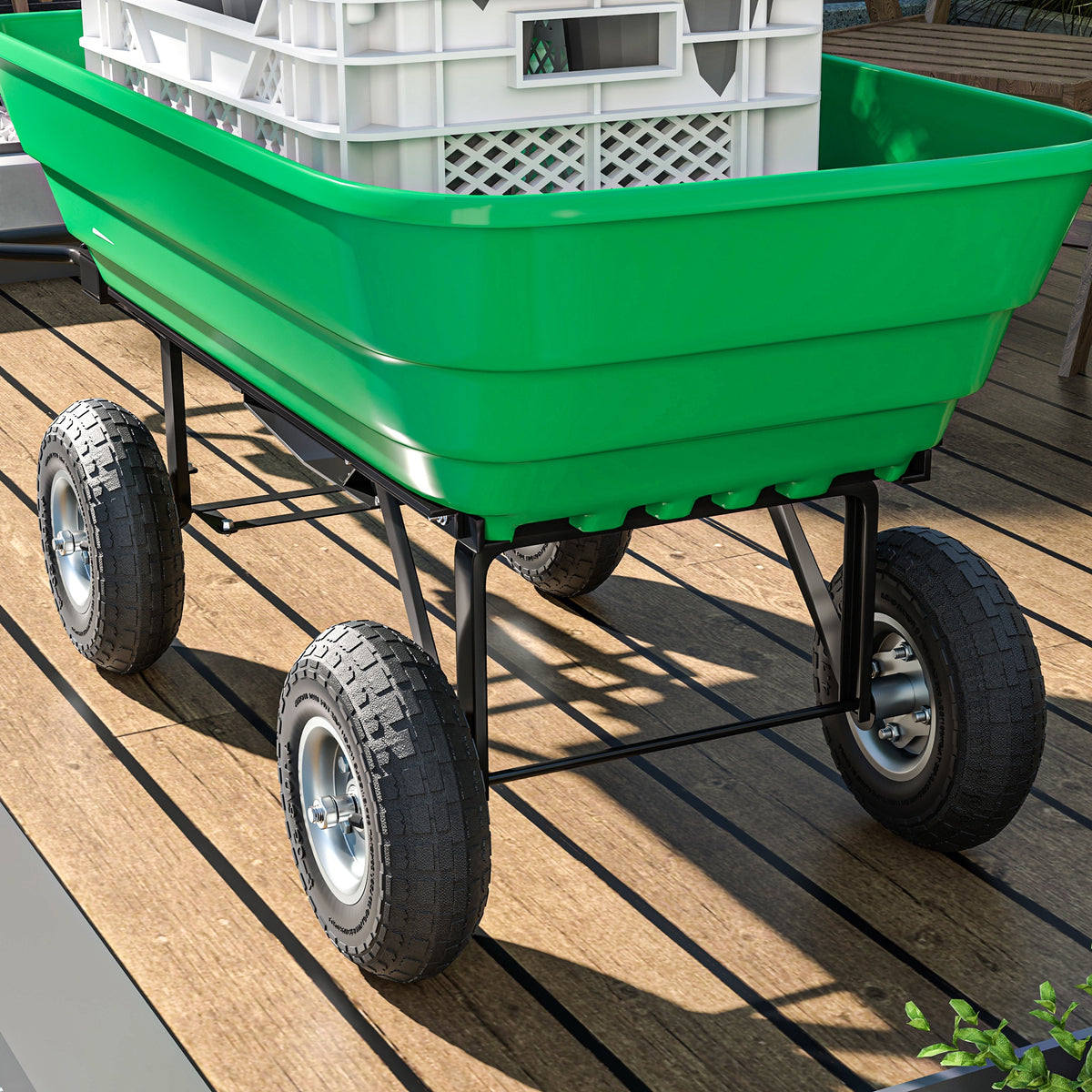 Lot de 2 Pneus Pneumatiques de Remplacement Alésage de 16mm pour Chariot de Jardin, Brouette et diable