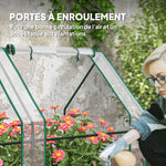 Mini Serre de Jardin mini serre tunnel 4 fenêtres avec Zip enroulables Acier PE 140 g/m² Anti-UV 360x90x90cm Transparent