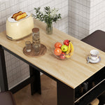 Mesa de bar, mesa alta de cocina, mesa alta, mostrador - dim. 112L x 57an x 106al cm - 3 estantes - negro