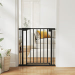 Barrière de sécurité pour chiens et bébés 76 à 81 cm avec extension fixation par pression sans perçage blanc