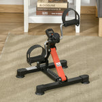 Pédalier d'appartement mini vélo d'appartement résistance ajustable écran LCD 33-43 x 40 x 24,5-34,5 cm en acier noir