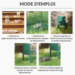 Cage attrape animaux nuisibles 1 entrée dim. 60 x 18 x 20 cm vert foncé