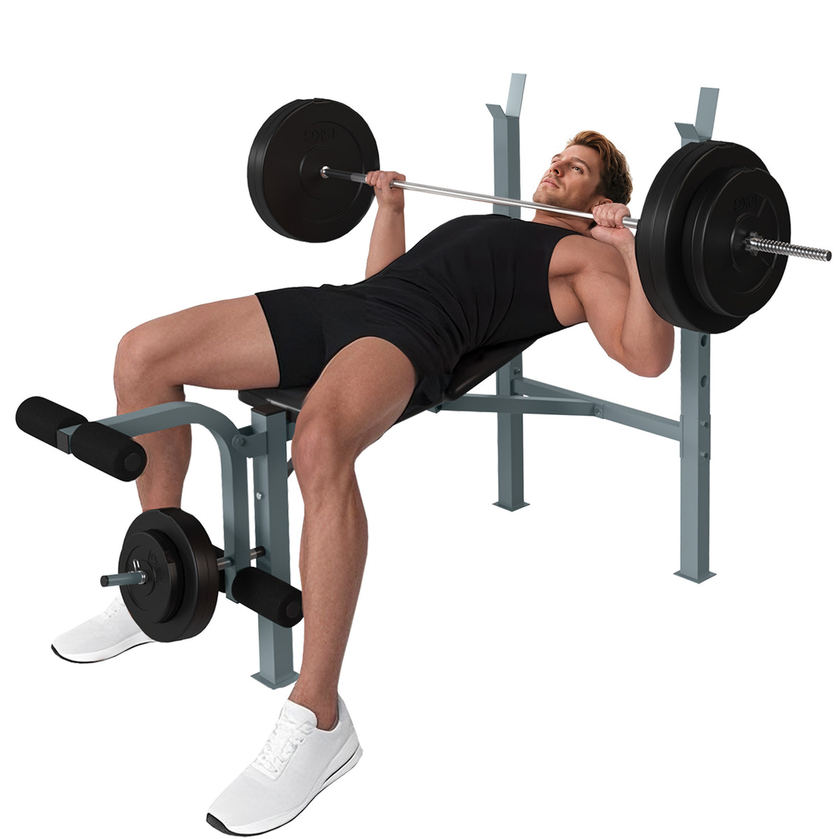 Banc de musculation Fitness banc d'haltérophilie entrainement complet dossier réglable curler