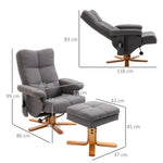 Fauteuil massant avec repose-pied - dossier inclinable jusqu'à 145°, coffre de rangement, appuie-têteet et télécommande