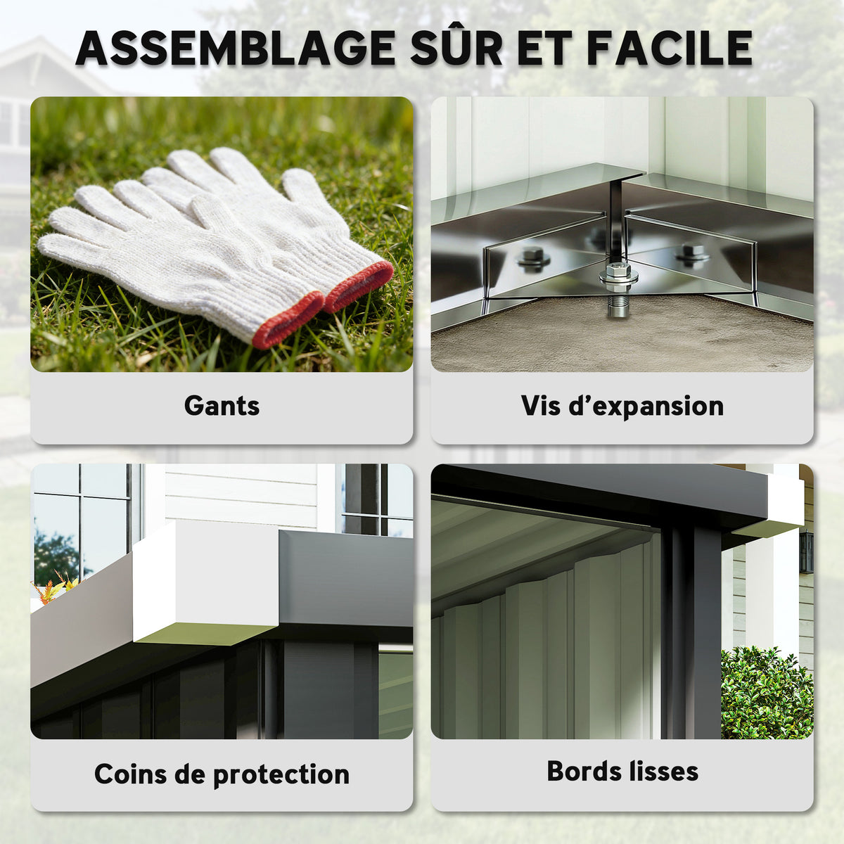 Abri Robot Tondeuse Garage pour Robot Tondeuse avec Toit incliné en acier galvanisé, 108 x 86 x 62,5 cm, gris foncé