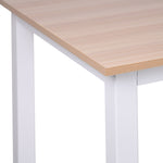 Table d'ordinateur table de salle à manger 120L x 60l x 76H cm chêne et Blanc Multifonction Grand Plateau Cadre Robuste en métal