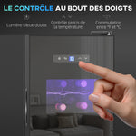 Cave à vin, 15 bouteilles, 39L, Réfrigérateur pour boissons, éclairage LED, température réglable 8-18℃