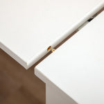 Table à manger pliante, table pliante cuisine extensible jusqu'à 6 personnes, pour petits espaces, salle à manger, blanc-8