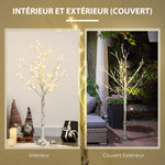 Arbre lumineux LED - décoration lumineuse blanc chaud - 72 LEDs - usage intérieur - 120 cm - décoration de noël chambre maison blanc