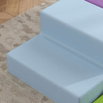 4 blocs de construction XL - modules de motricité - mousse EPE polyuréthane, vert orange violet et bleu