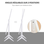 Miroir en Pied Grand Miroir de Sol Inclinaison réglable pour Dressing Chambre dim. 47L x 46l x 148H cm en blanc