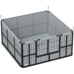 Parc de mise bas pour chien caisse de mise bas pour chiens avec porte tapis de propreté lavable 122 x 122 x 60 cm noir