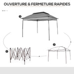 Tonnelle Barnum de Jardin Pop-up Pliant Acier Polyester imperméabilisé Anti UV moustiquaires + Sac de Transport