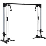Appareil de musculation double poulie vis à vis crossover, charge libre avec haltère 2 x 50kg dim. 245L x 85l x 207H cm