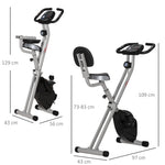 Vélo d'Appartement Pliable Magnétique Cardio-training - Sport Maison avec 8 Niveaux de Résistance et Roulettes - Silencieux Home Trainer avec Capteur de Pouls pour Fitness Homme et Femme, Noir
