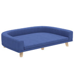 Txakur-sofa, txakur-ohe altxatua, kuxin garbigarria, egurrezko markoa, poliesterrezko ehuna, 98 x 67 x 25 cm, urdina