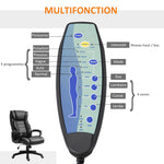 Fauteuil de bureau massant  fauteuil bureau ergonomique grand confort hauteur réglable fonction dossier à bascule revêtement synthétique noir