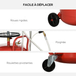Récupérateur d'huile de vidange portable 2-en-1 avec hauteur réglable et vidangeur d'huile pneumatique de 80L