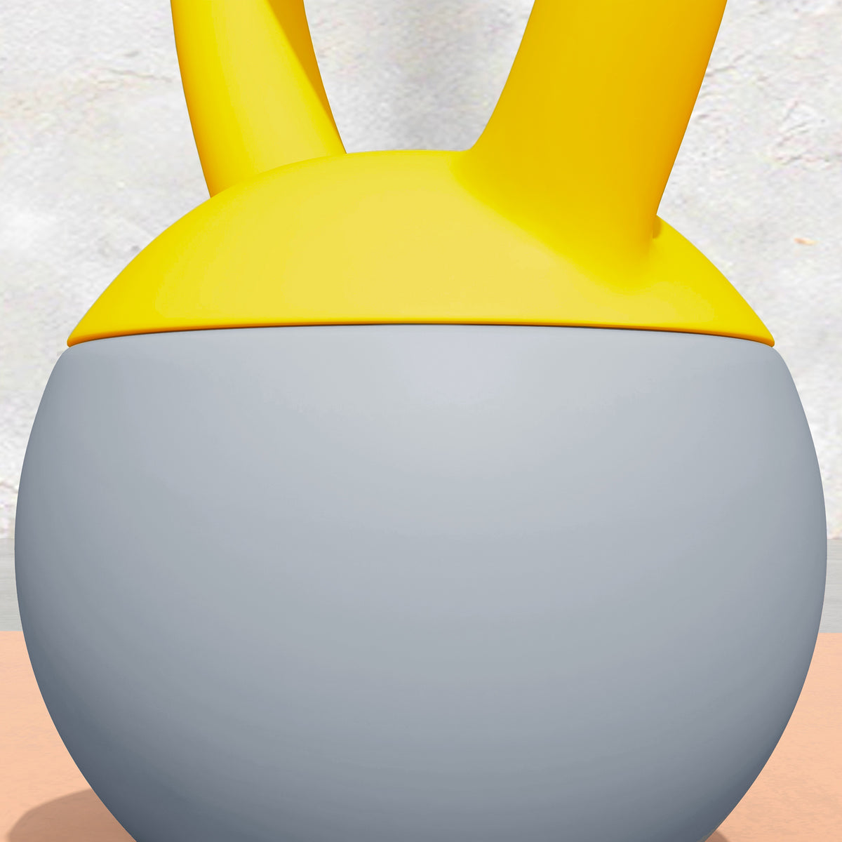 Kettlebell 10kg haltère avec poignée antidérapante pour fitness musculation cardio, gris et jaune