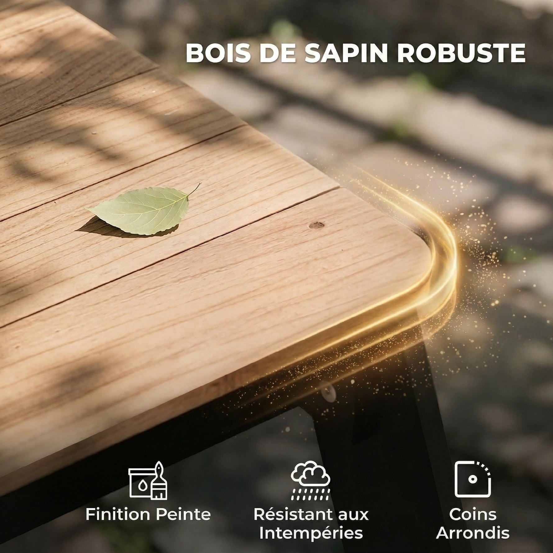 Table de pique-nique enfants avec parasol, 3 en 1 salon de jardin en bois pour enfants 3-6 ans avec 2 boîtes, naturel