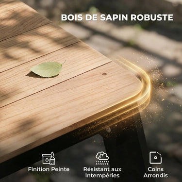 Table de pique-nique enfants avec parasol, 3 en 1 salon de jardin en bois pour enfants 3-6 ans avec 2 boîtes, naturel