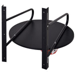 Punching Ball Poire de Vitesse Boxe avec Support Plateau tournant + Pompe en bois Hauteur Réglable Acier revêtement synthétique Rouge Noir