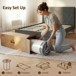 Matelas 140 x 190 cm, 20cm d'épaisseur, matelas à ressorts ensachés 7 zones mousse à mémoire forme au gel rafraîchissant