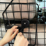 Grille de séparation voiture pour chien pliable largeur ajustable 93 à 150 cm barrière pour chien universelle, noir