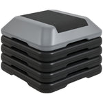 Aerobic Stepper, Marche d'Exercice, 5 Hauteurs Réglables de 10/15/20/25/30 cm, Charge 150 kg, Gris