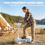 Évier à Main Portable Station de Lavage Camping Jardin Extérieur Voyager avec Réservoir d'Eau 17L Gris