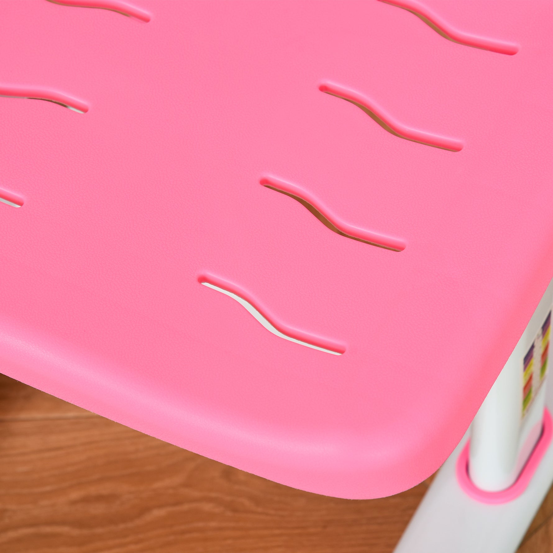 Ensemble chaise et bureau pour enfants avec lampe LED hauteur réglable plateau incliné support de lecture rose